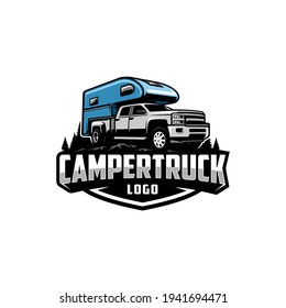 offroad camper truck vehicle logo design