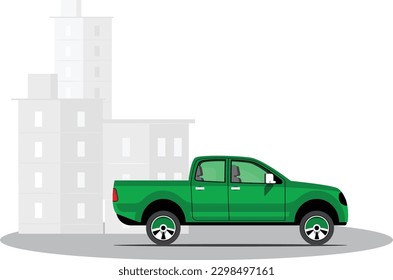 Offroad car 4x4 Illustration with background