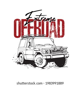 offroad car artwork for tshirt design and other