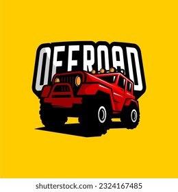 offroad car design vector, extreme sports car with white background