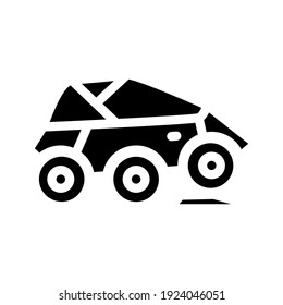 off-road car glyph icon vector. off-road car sign. isolated contour symbol black illustration