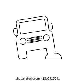 off-road car icon. Element of transport for mobile concept and web apps icon. Outline, thin line icon for website design and development, app development