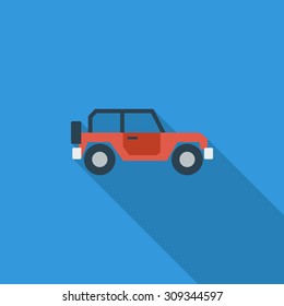 Offroad Car Icon Flat Vector Related Stock Vector (Royalty Free ...