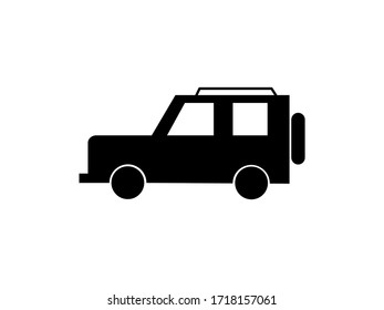 The offroad car icon is solid black