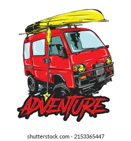 offroad car illustration design for adventure