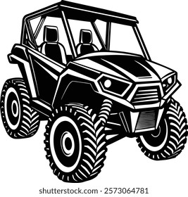 Off-road car isolated on a white background. Vector illustration.