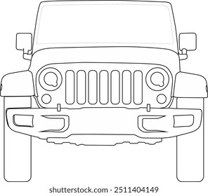 Offroad-Auto-Linie für die Färbung Praxis