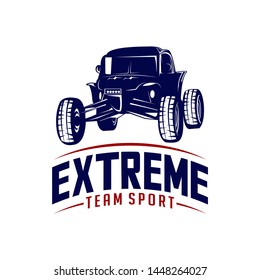 Off-road Car Logo Design Vector. Off-road Extreme Car Club Logo Templates. Vector Symbols