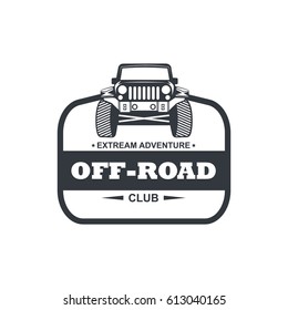 Off-road car logo illustration, emblem