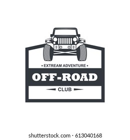 Off-road car logo illustration, emblem