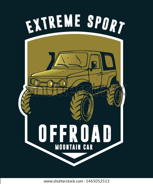 offroad car logo for\
mascot