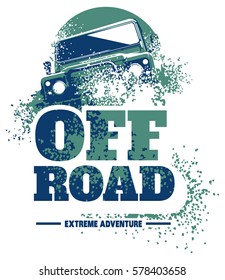 Off-road car logo, safari suv, expedition offroader.