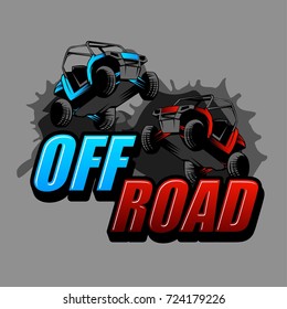 Off-road car logo, safari suv, expedition offroader.