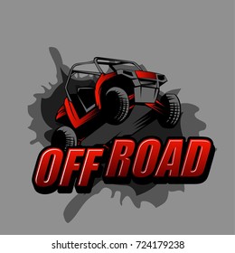Off-road car logo, safari suv, expedition offroader.