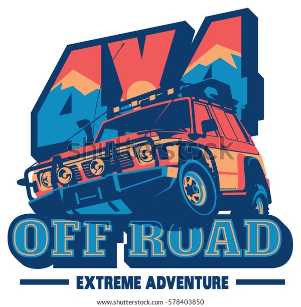 Off-road car\
logo, safari suv, expedition\
offroader.