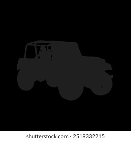 Offroad-Auto Silhouette Vektorgrafik ohne Hintergrund