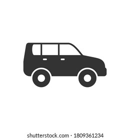 Icono de glifo fuera de carretera o SUV