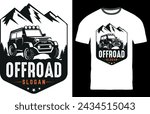 Off-road Car t shirt Design Vector