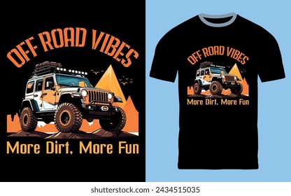 Off-road Car t shirt Design Vector