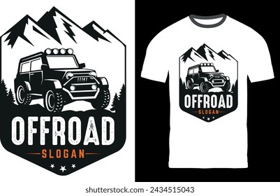 Off-road Car t shirt Design Vector