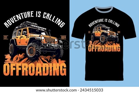 Off-road Car t shirt Design Vector