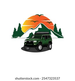 Diseño de Vector de coche offroad adecuado para su elemento o logotipo