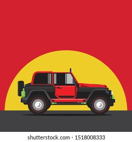 Offroad car,  vector illustration. Design modern. 