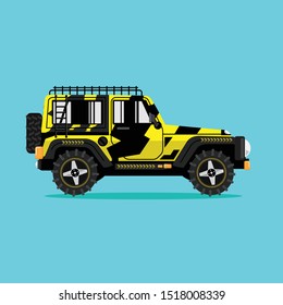 Offroad car vector illustration. Design modern