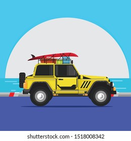 Offroad car,  vector illustration. Design modern. 