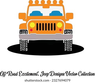 Off-Road Excitement: Jeep Designs Vector Collection - Each vector illustration in this collection portrays the iconic features of jeeps