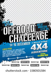 Offroad Flyer. Offroad Poster. Offroad Cover Template. Vector layout design template.