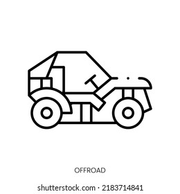 Offroad Icon. Linear Style Sign Isolated On White Background. Vector Illustration