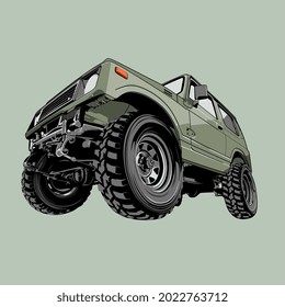 Offroad illustration. A simple flat vector