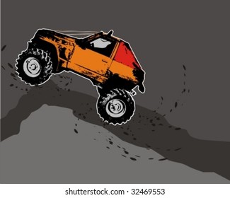 Off-road jeep. Vector illustration.