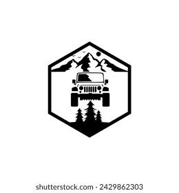 offroad logo template. Icon vector design template in white background.