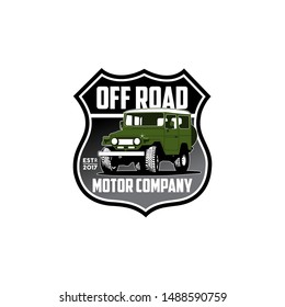 Offroad modern badge logo vector