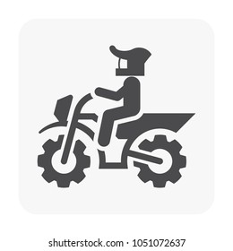 Off-road and motocross vector icons.