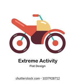 Off-Road Motorcycle Flat Icon