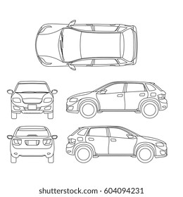 Line Drawing Car Top View Hd Stock Images Shutterstock