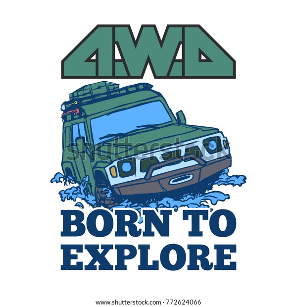 Off-Road Suv Car Logo Emblem, Safari suv,\
expedition offroader. Vector\
illustration