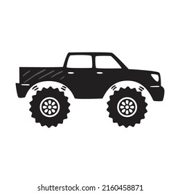 offroad suv car monochrome template vector