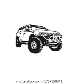 offroad suv car vehicle vector on white background