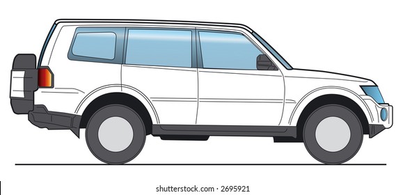 Off-Road, SUV - Layout for presentation - vector