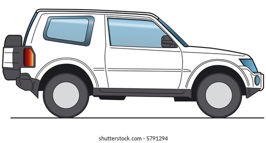 Off-Road, SUV - Layout for presentation - vector