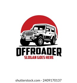 Offroad SUV Logo Vector Art Illustration. Best for Automotive Related Industry