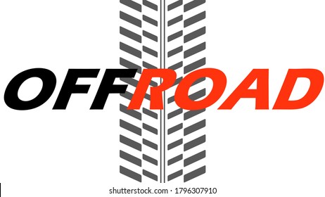 off-road tire track logo and background