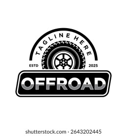 Offroad tire workshop logo emblem and badge