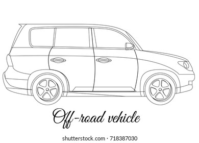 Off-road vehicle car body type outline