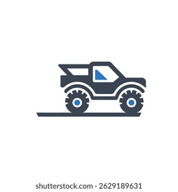 Offroad Vehicle Trail Icon Isolated On White Background