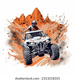 Off-road vehicle, Off-road t-shirt design, sport t-shirt design, printable design